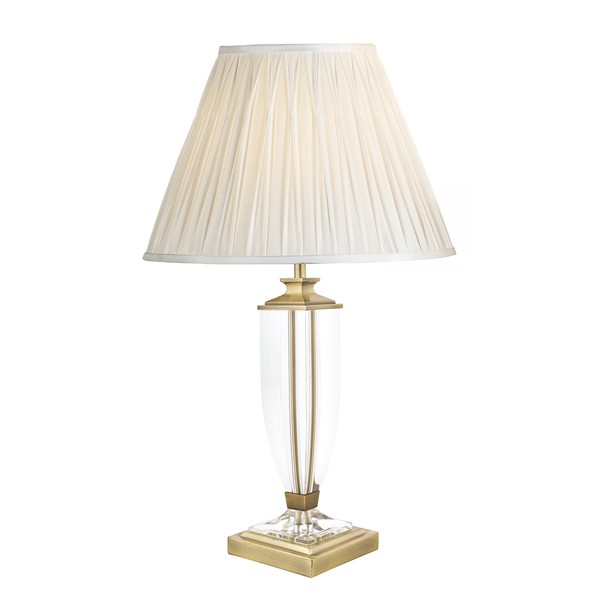 (image for) Laura Ashley Carson Medium Table Lamp Antique Brass & Crystal Base Only